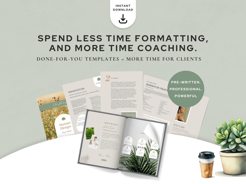 Human Design Reading Template | Editable Canva Template for Coaches (Digital Download) image 3