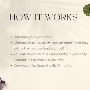 Simple steps on how to download, open, and print the legacy story journal from Etsy.