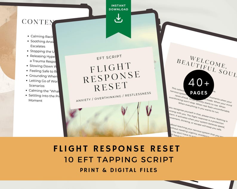 EFT Tapping Scripts for Anxiety, Overthinking | Flight Response Reset ...