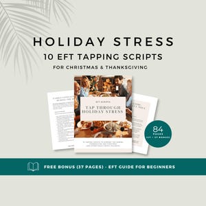 EFT Tapping Scripts for Holiday Stress | 10 Guided Scripts for Christmas & Thanksgiving Anxiety, Family Tension, Burnout | Printable PDF