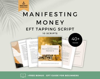 Geldmanifestatie EFT-scriptbundel tikken | Overvloed-mindset (digitale pdf-download)