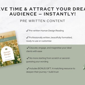 Human Design Reading Template | Editable Canva Template for Coaches (Digital Download) image 5