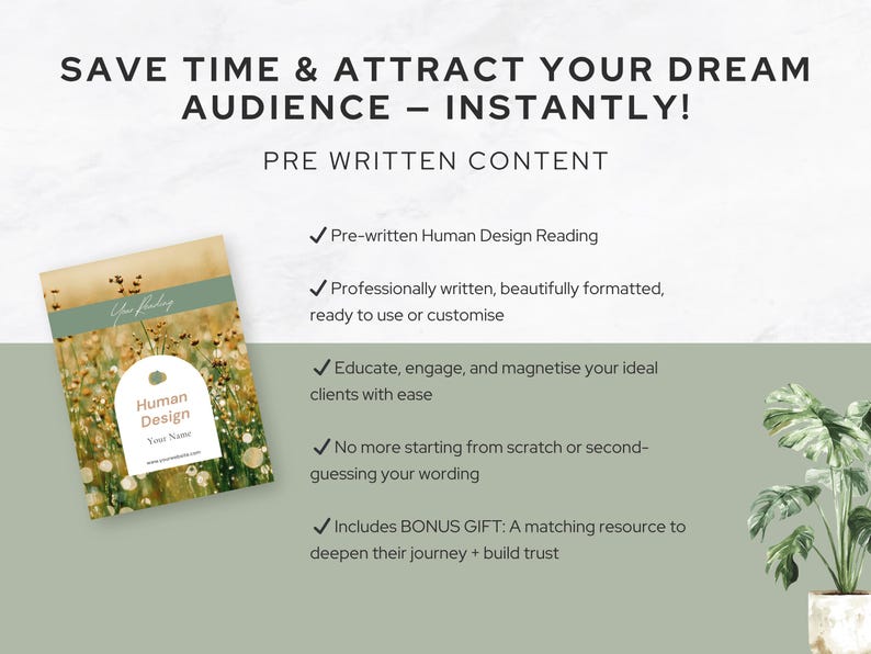 Human Design Reading Template | Editable Canva Template for Coaches (Digital Download) image 5
