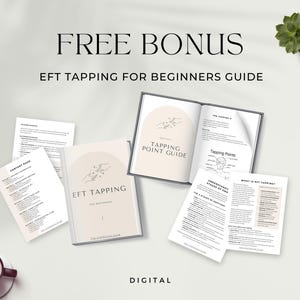 Includes a bonus EFT Tapping for Beginners Guide with step-by-step instructions, tapping diagrams, and beginner-friendly tips. Ideal for first-time tappers or coaches using scripts with clients. Digital and printable.