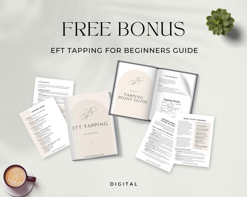 Includes a bonus EFT Tapping for Beginners Guide with step-by-step instructions, tapping diagrams, and beginner-friendly tips. Ideal for first-time tappers or coaches using scripts with clients. Digital and printable.