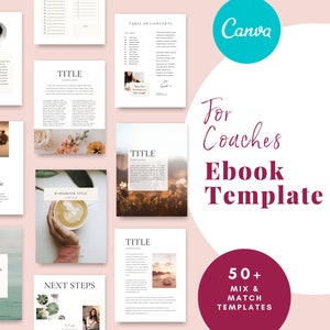 Canva Ebook & Workbook Template: 50+ Coaching Guide Pages (Editable Canva Digital Download)