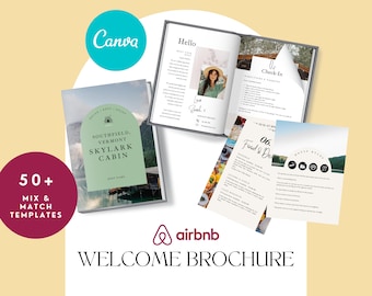Airbnb welcome book template, Welcome Guidebook, Vacation Rental Template, Airbnb House Manual, Vrbo Welcome Guide, Canva Templates