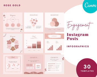 Infographic template | Rose Gold Instagram | Canva Template | Feminine Branding | Coaching Template