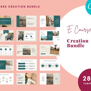 Canva Ecourse Template Bundle, Course Creator Toolkit (Digital Download)