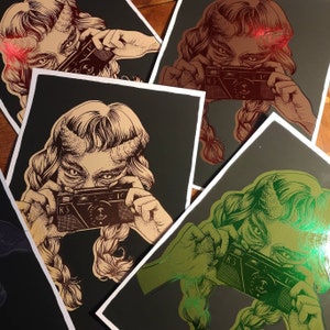 Devil foil print - various colours