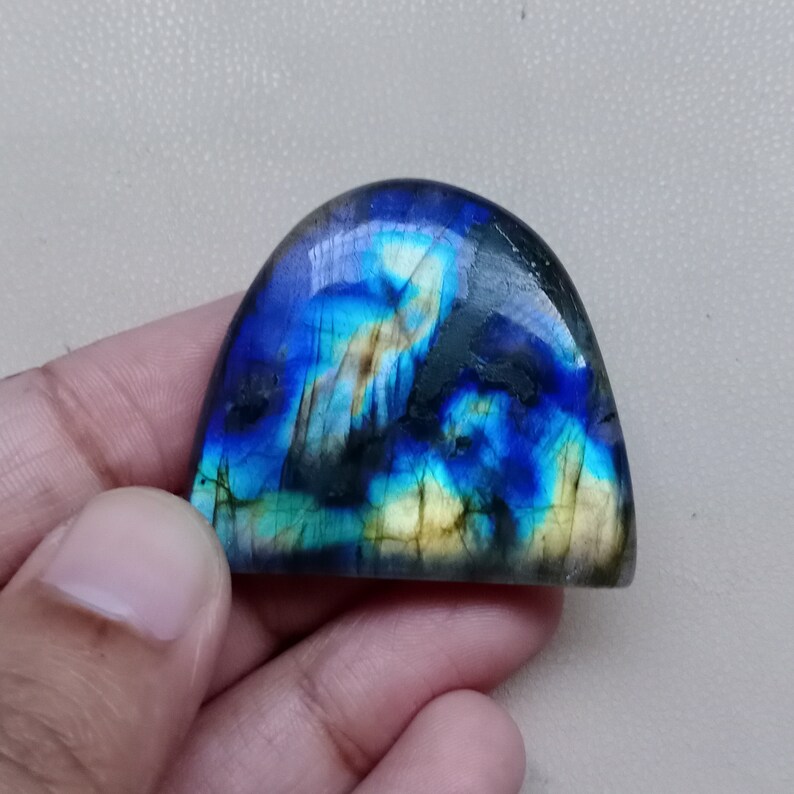 72 Carat 34x30x7mm Awesome Multi Fire Labradorite Cabochon,Natural Labradorite Gemstone,Loose Gemstone,For jewelry Making