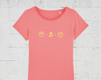 Sad. Music. Happy. | HLP T-Shirt Women organic - vegan - fairwear