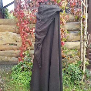 Linen Hooded Cloak CAPE Medieval Cosplay Gugel Role Play Cotton