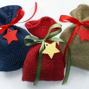 Advent Calendar - 24 COLORFUL jute bags with numbers
