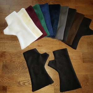 Fingerless gloves made of polar fleece arm warmers wrist warmers handmade!