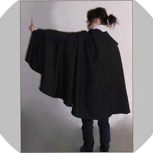 black cape with hood vampire witch Halloween image 5