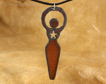 From 24.90 euros: pendant star goddess steel star goddess rusty iron jewelry spiritual woman power yoga necklace star goddess