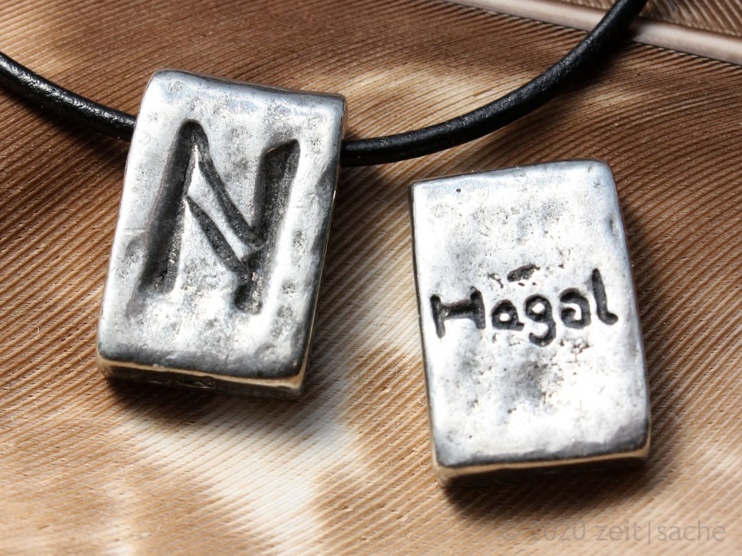 Rune Pendant Hagalaz Germanic Rune Hagal Nordic Mythology Letter H Rune ...