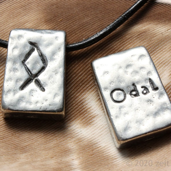 Rune pendant Othala Germanic rune Nordic mythology Odal letter O symbol for heirloom immobile possession fatherland tradition