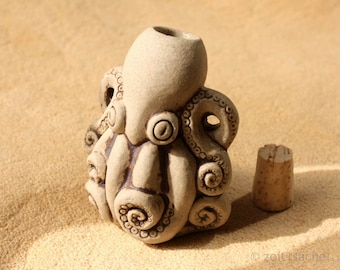 From 29.90 euros: Ceramic pendant octopus ruler of the seas bottle made of ceramic octopus sea creature natural motif ceramic bottle squid