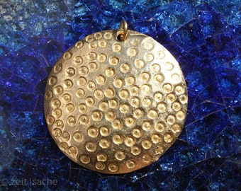 Pendant dot sun dotted archaic sun symbol brass from Africa power symbol universe jewelry
