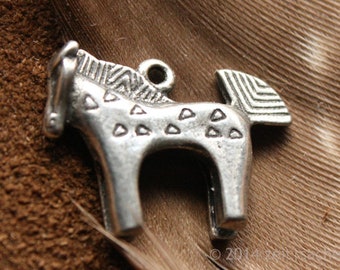 Pendant Indian pony with triangles stylized horse charm rider gift Indian horse children's jewelry