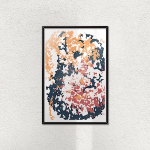 Abstract Orange Splash as Wall Art
