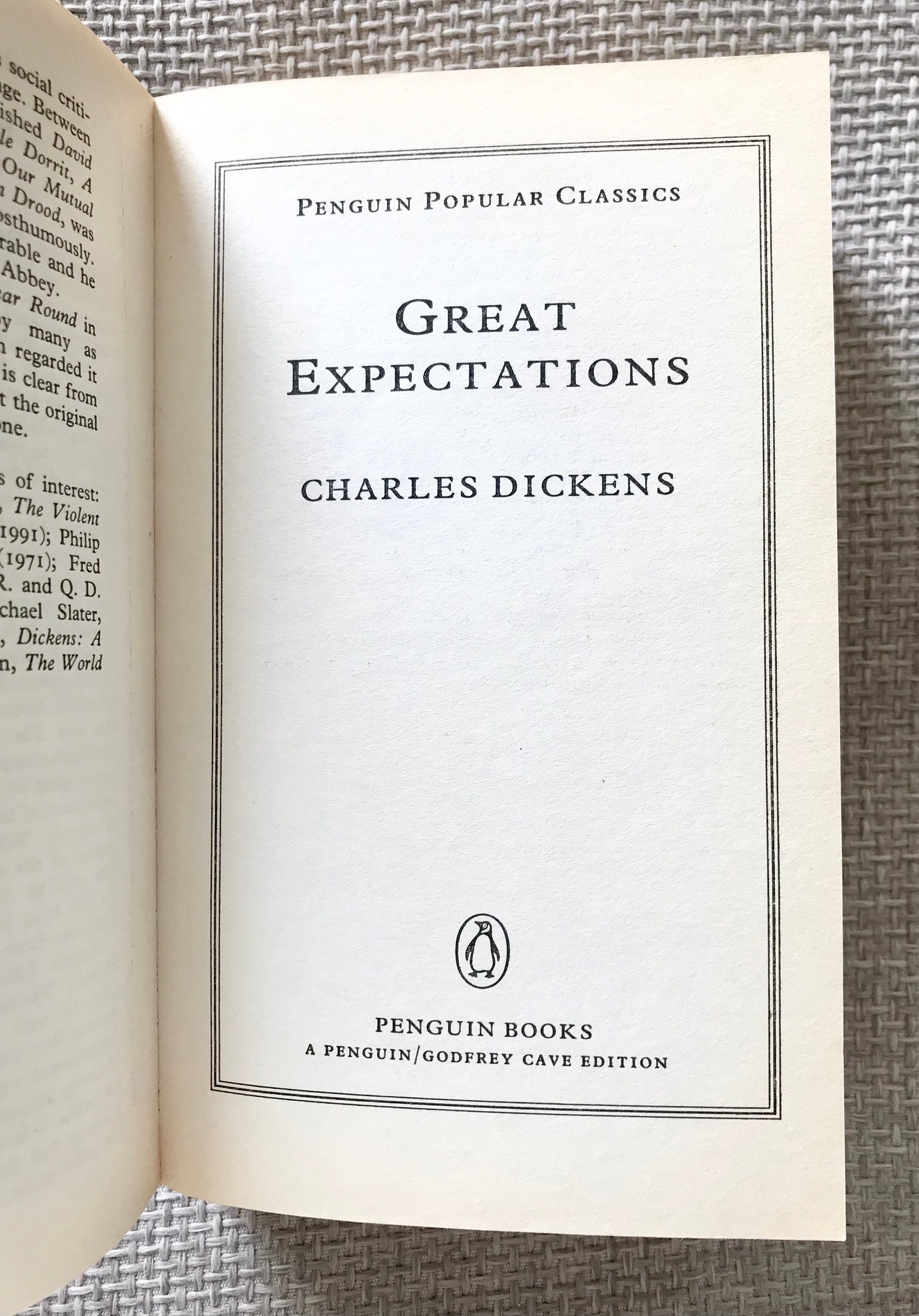 Great Expectations by Charles Dickens. Penguin Popular Classics