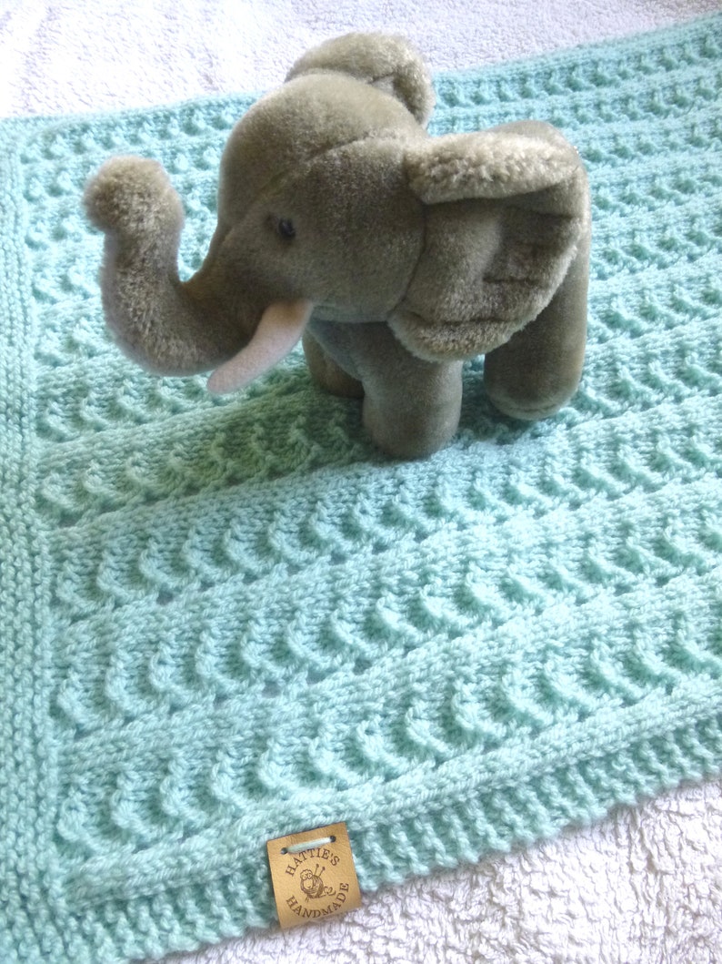 Small Newborn Pram/Car Seat Blanket. Handmade Knitted Baby Etsy