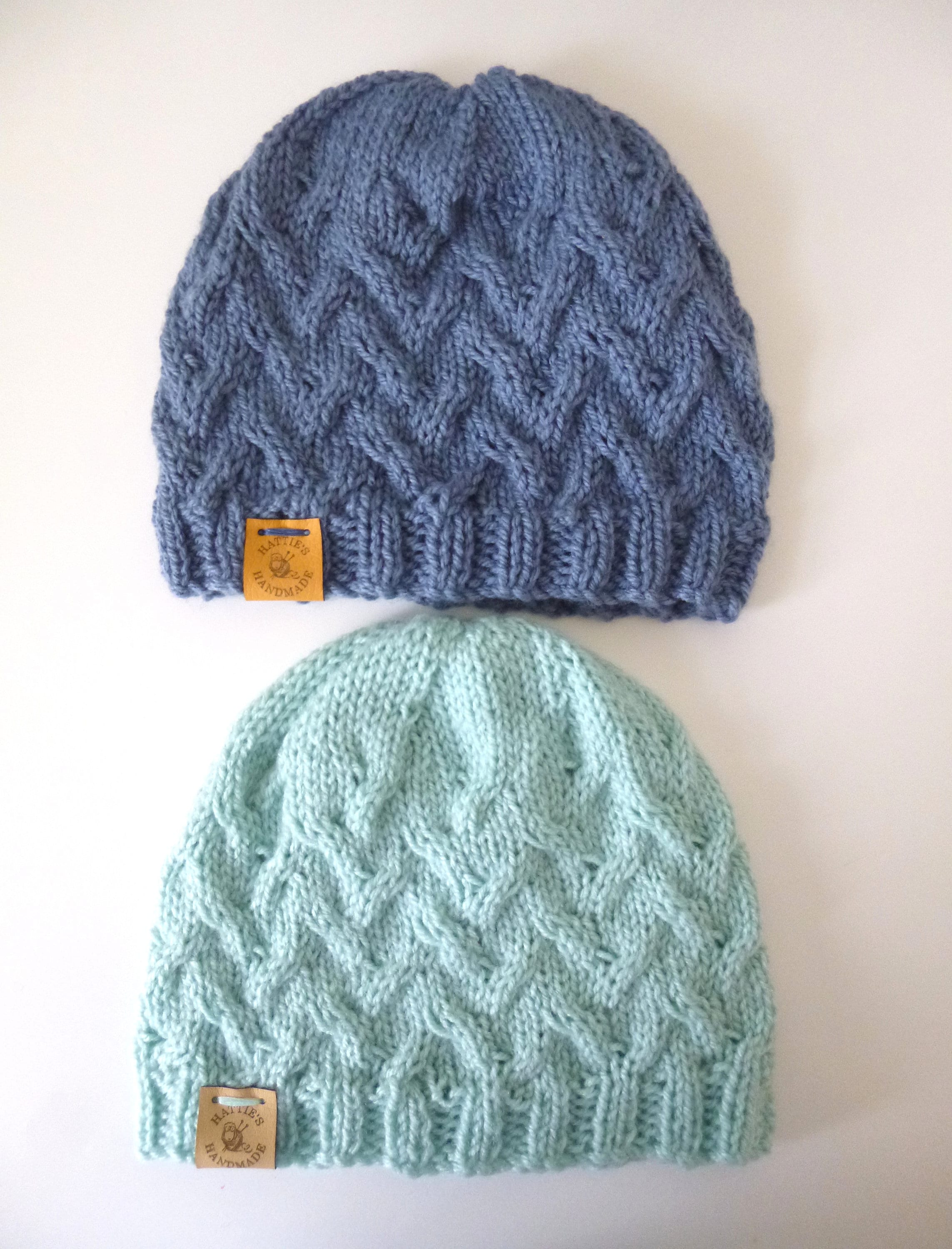 Shadow Cable Beanie Hats Handmade 