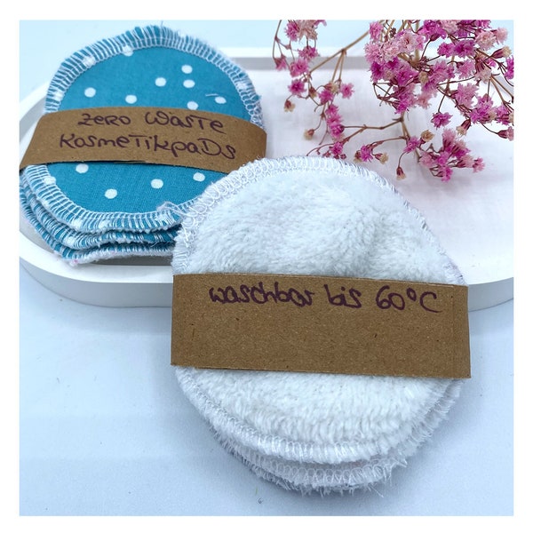 Zero Waste Kosmetikpads 3Stk Mikrofaser Baumwolle waschbar Abschminkpads nachhaltig