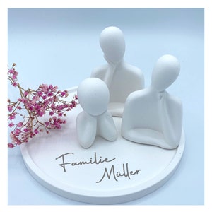 Family figures from Keraflott gift set with name couple wedding birth move in