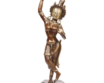 8インチ チベット仏教の神 白多羅菩薩（Sgrol dkar）真鍮像