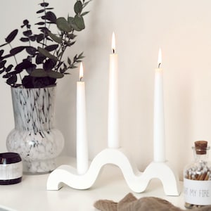 Handmade Concrete Wiggle Candle Holder: Nordic Minimalist Design