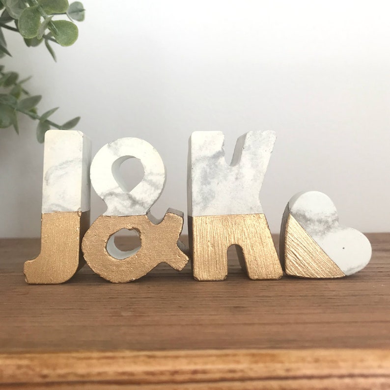 Concrete Letter Gift Set Decorative Letters Letters for Etsy