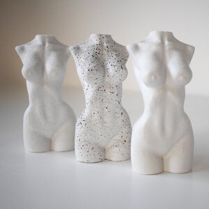 Concrete Body Sculpture | Torso Art | Women's Body Figure | Naked Lady