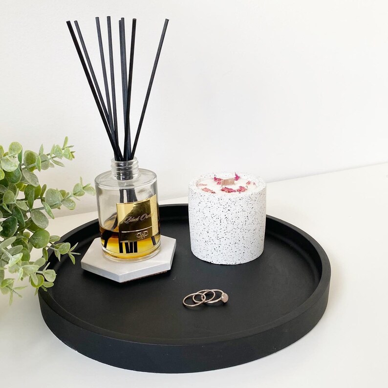 Matt Black Concrete Maxi Tray Styling Tray Decorative Tray Etsy