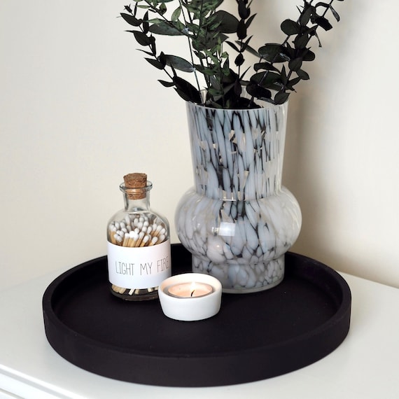Black decorative tray deals