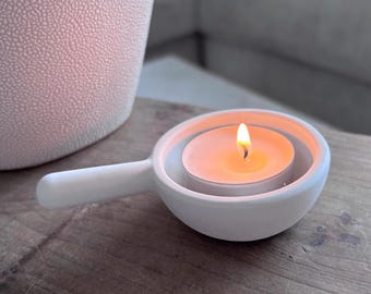 Concrete Spoon Tea Light Holder: Modern Minimalist Decor