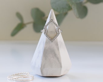 Concrete Diamond Ring Holder