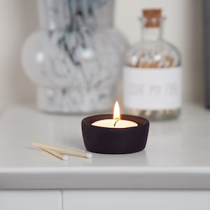 Concrete Tealight Holder, small pot for tealights, ring pot, pinch pots, irregular storage pots