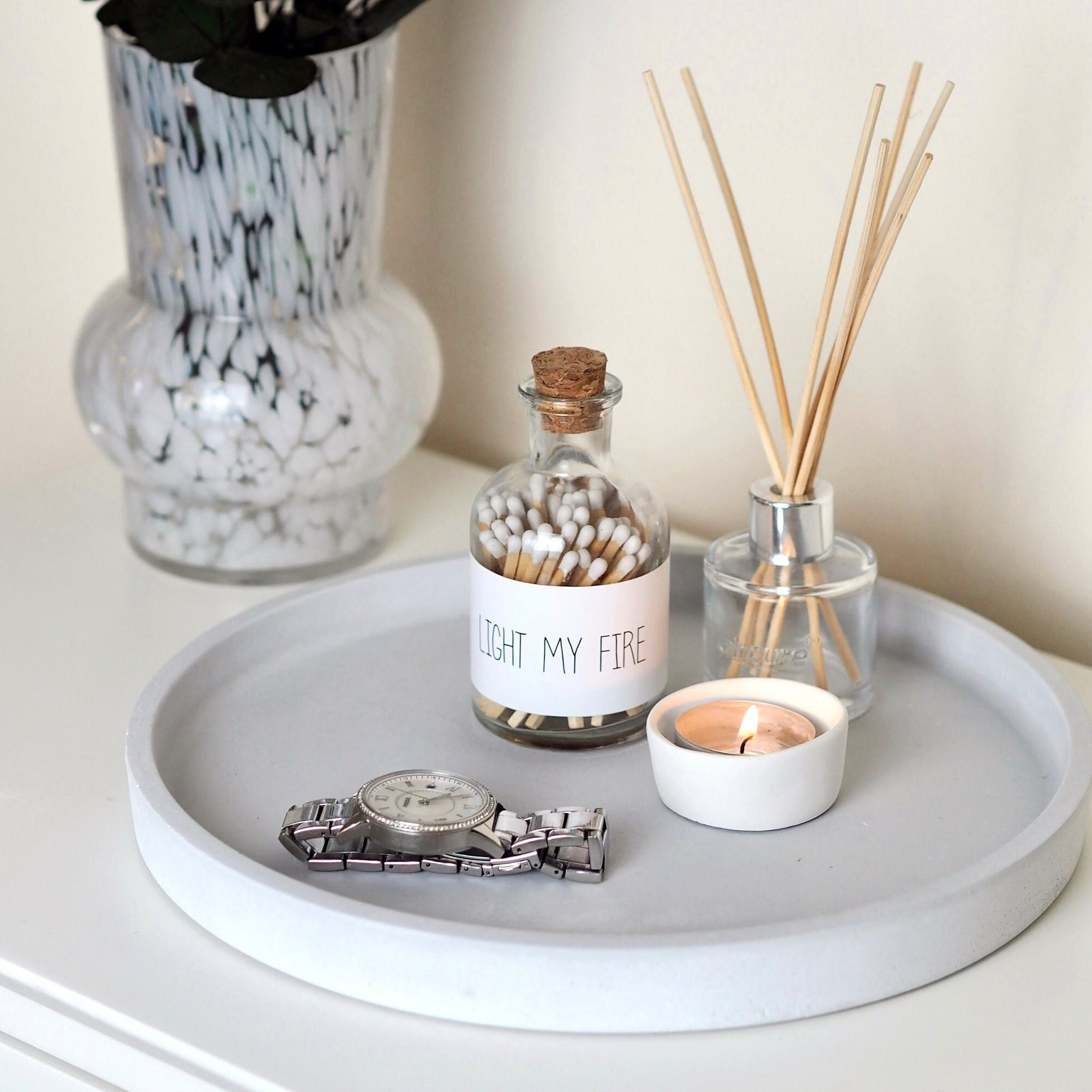 Concrete coffee table tray discount