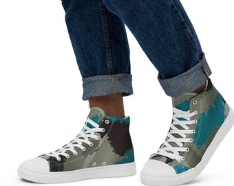 Camouflage Men’s high top canvas shoes