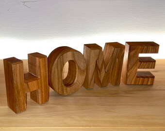 HOME Lettering Real wood Gift from the heart instead of roses for Valentine's Day
