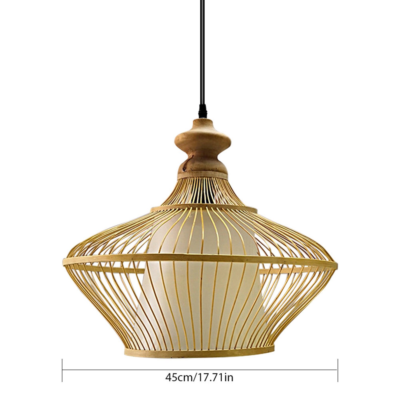 Bamboo Pendant LightHandmade Lamp Shade Bamboo Made Creative Etsy