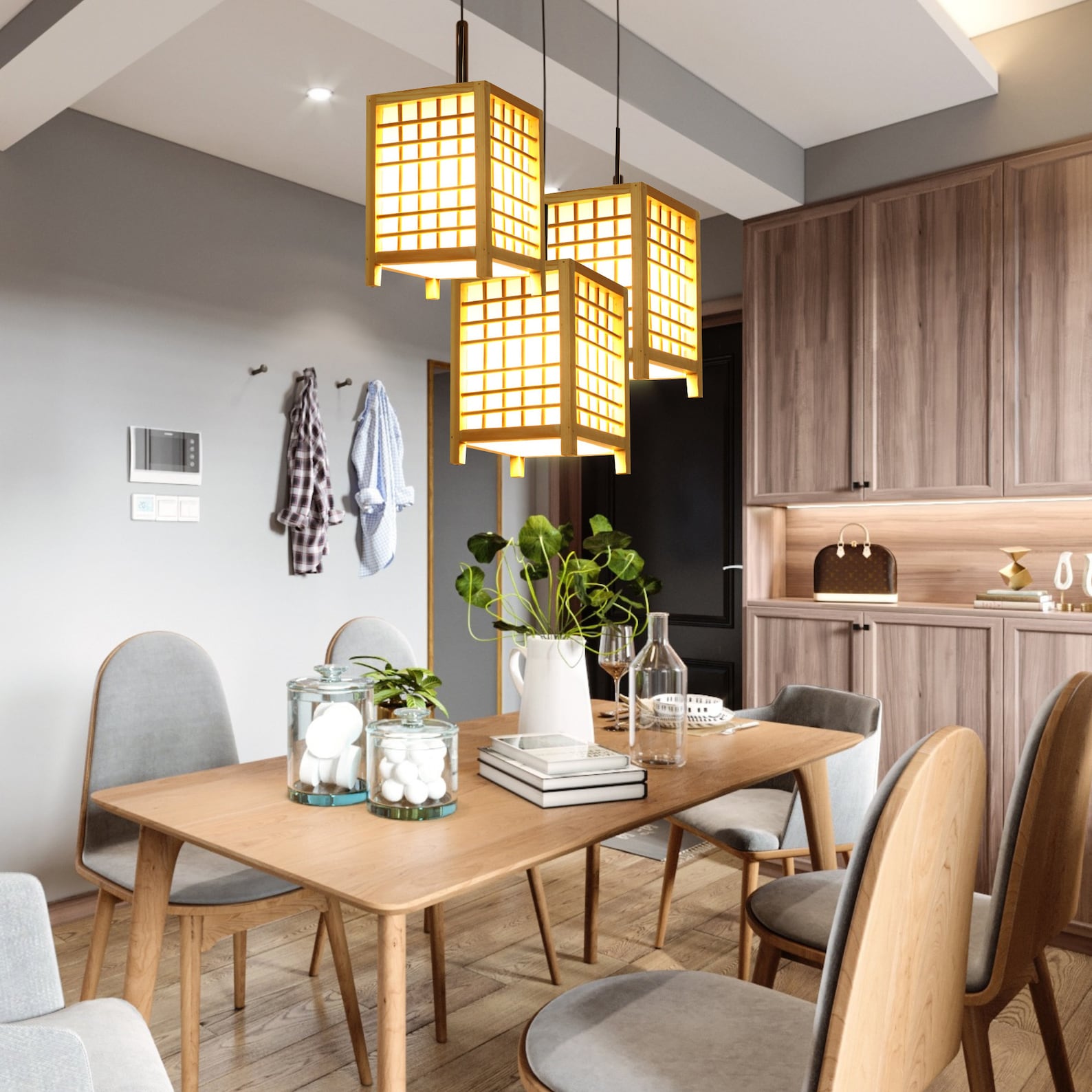 Japanese Style Chandelier Tatami Rural Homestay Home Deco Etsy