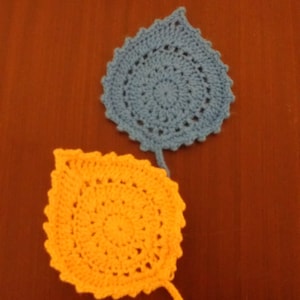 Sous-verres (crochet) de la feuille d’automne