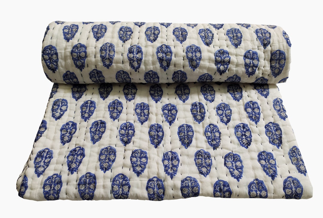 Boho Quilt, King Quilt, Navy Blue Bedding, Queen, Navy Bedding King