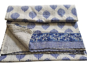 Indian Quilt Kantha Quyilt Handmade quilt cotton quilt bohemian quilt bedding quilt indian blanket bedspread quilt throw quilts coverlet