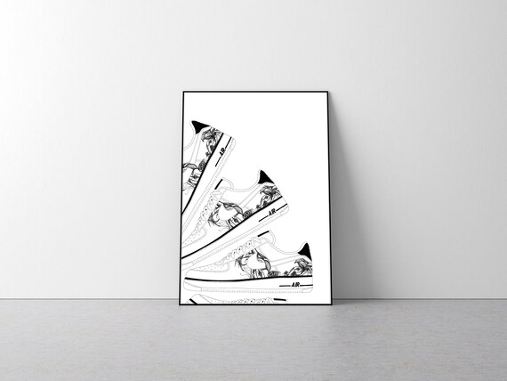 Wall Art Art Print Nike Poster Nike Air Force 1 Air Force